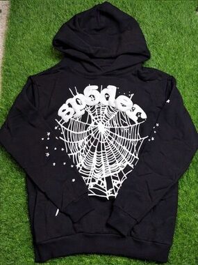 Sp5der Black Hoodie
